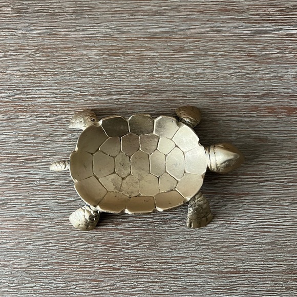 Vintage Solid Brass Turtle Trinket Dish Made in Taiwan - Picture 6 of 8